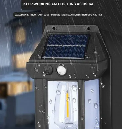 Wireless Solar Motion Sensor Wall Lamp with 3 Modes