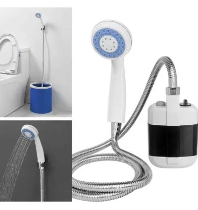 USB Rechargeable Camping Shower Outdoor Portable Shower Head Bathing 3.7V Pump