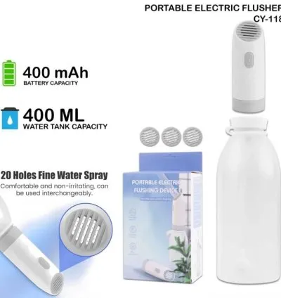 Rechargeable Portable Travel Bidet for Personal Hygiene 400ml - White
