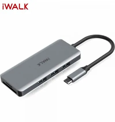 iWalk 7 x 1 Station Hub Type-C Multiport Adapter 100W & 4K HDMI USB 3.0 Card Reader