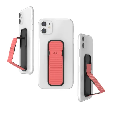 CLCKR Universal Grip & Stand Pebbled Lines - Coral