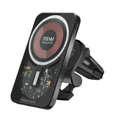 Promate 15W MagSafe Transparent Car Wireless Charger