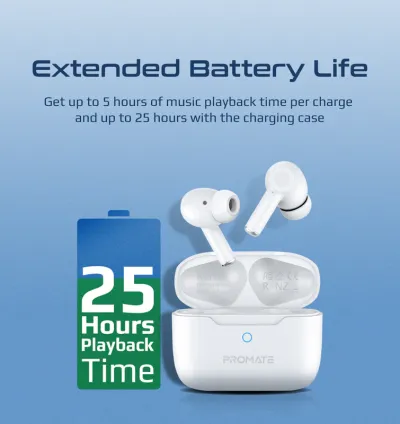 Promate High-Definition ANC TWS Earphones with intellitouch
