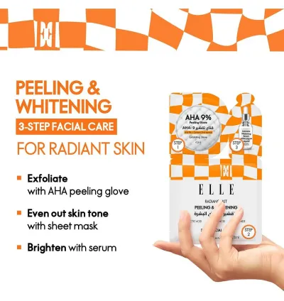 ELLE Radiance Kit Peeling and Whitening Mask