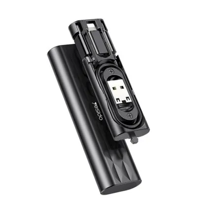 Yesido 5 in 1 Multifunctional Charging Data Cable Storage Box - Black