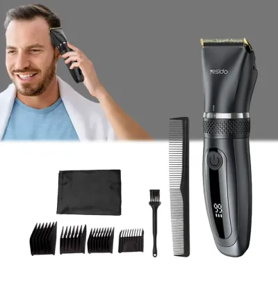 Yesido Clipper Hair IPX5 Water Resistanc & LED Digital Display - Black