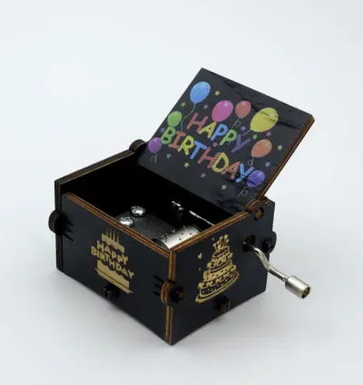 Wooden Classical Engraved Music Box – Hand Crank Perfect for Birthdays & Special Occasions
