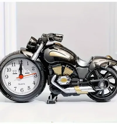 Vintage Motorcycle Alarm Clock With Battery-Operated for Office & Home