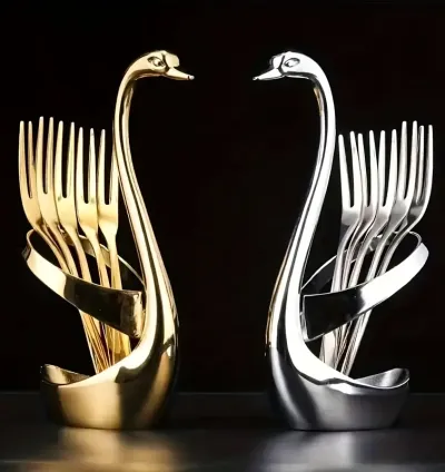 Set of 10 Stainless Steel Dessert Forks Reusable for Serving Desserts & Salads