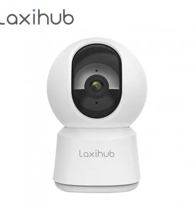 كاميرا إمالة داخلية 1080P واي فاي من لاكسيهوب - باللون الأبيض