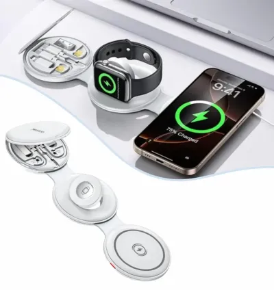 Yesido DS29 5 in 1 Foldable Wireless Charging Station - White