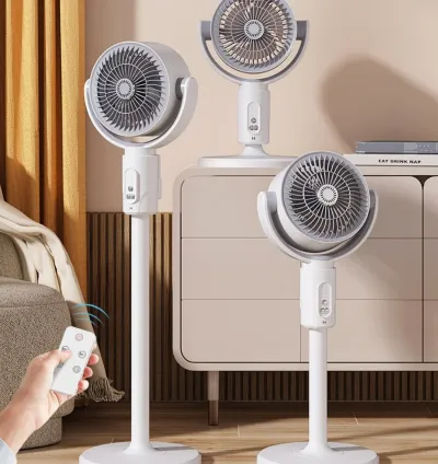 مروحة أرضية قابلة لتعديل الارتفاع بدوران 180 درجة (F1) - باللون الابيض