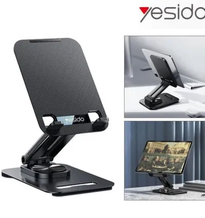 Yesido Foldable Adjustable Tablet Stand - Black