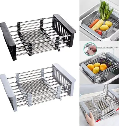 Over The Sink Expandable Dish Drying Rack