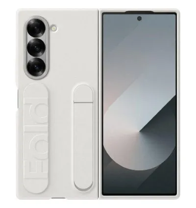 Samsung Galaxy Z Fold6 with Grip Case - White