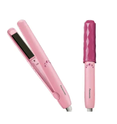 Panasonic Portable Curler & Straightener - Pink