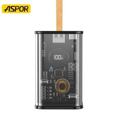 Aspor A365 Transparent Power Bank 20000mAh & 65W