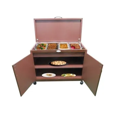 English Buffet Food Warmer Trolley 4 Dishes 450 W