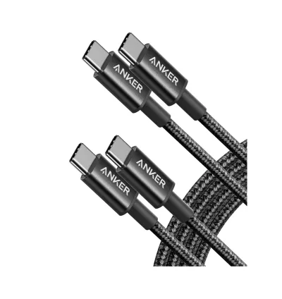 Anker USB C to USB C Cable 60W & 1m (3FT) 2 Pack - Black