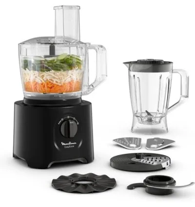 Moulinex Multi-Functional Food Processor 800W with Blender - Black