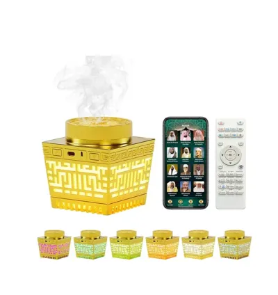 Portable Electronic Incense Burner with the Full Holy Quran & RGB Lighting 18 Reciters & 17 Translations