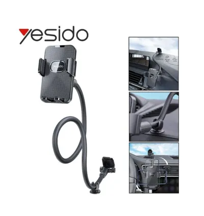 Yesido Dashboard Lazy Mobile Phone Holder - Black