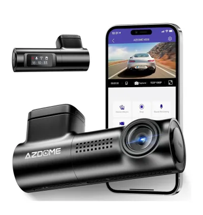 AZdome M330 1080P FHD Dash Cam for Cars - Black