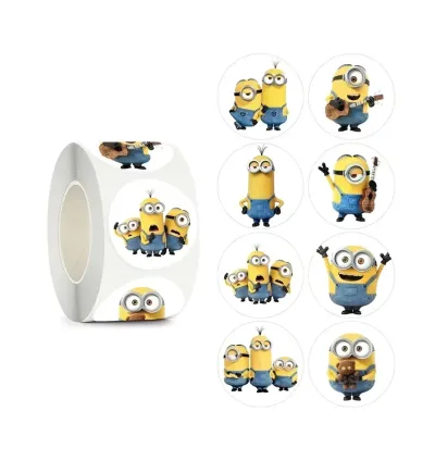 Minions Sticker Set Colorful Cartoon Character Decals 500 Pcs for Phones & Bags & Gift Wrapping