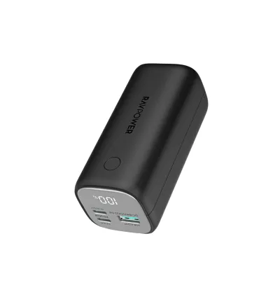 RAVPower Power Bank 14000mAh PD 30W 3-Port Portable – Black