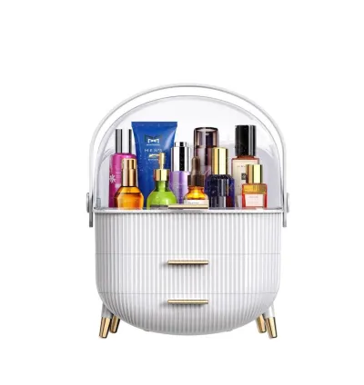 Whyatt 3 Layers Large Capacity Cosmetic Storage Makeup Box – White