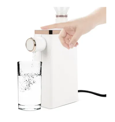 موزع تسخين المياه الكهربائي المحمول مع خيارات متعددة لحجم الصب والتحكم في درجة الحرارة – باللون الأبيض