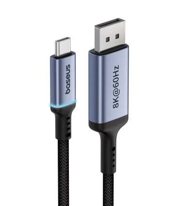 Baseus High Definition Series USB-C to DisplayPort 1.4 8K 60Hz & 1.5m - Black