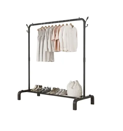 Single Metal Cloth Hanger Rack 150 x 45 x 96 cm