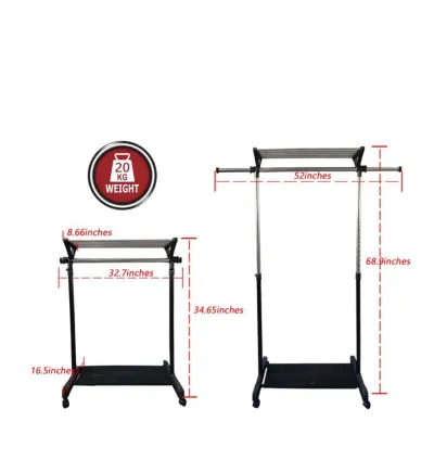Clothes Rack With Top Shelves