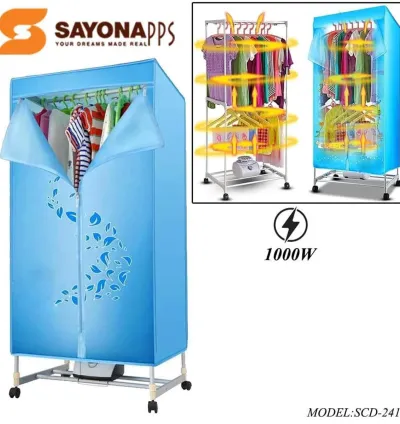 Sayona Double-Layer Portable Electric Clothes Dryer 1000W Fast Drying