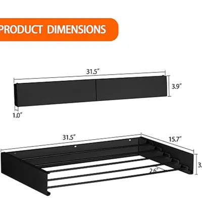 Folding Wall Mounted Laundry Drying Rack