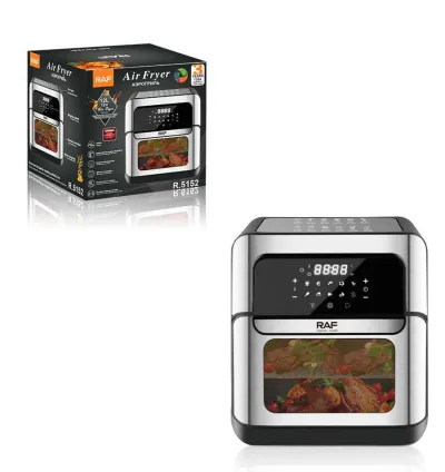 RAF Digital Air Fryer Oven with Rotisserie With Touchscreen Control 1800W & 12L - Black