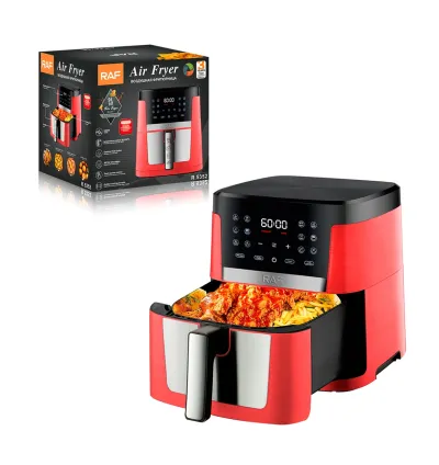 RAF Smart Air Fryer with Touch Screen & Express Heat System 1800W & 9L - Red
