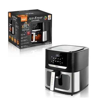 RAF Multi-Purpose Digital Air Fryer 1700W & 8 Litres Capacity - Black
