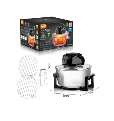 RAF 5302 Air Fryer 3 x1 & Electric Grill 12L & 3000W - Black