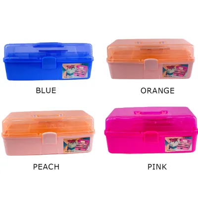 Portable Lightweight Plastic Storage Organiser Box Mirror for Makeup