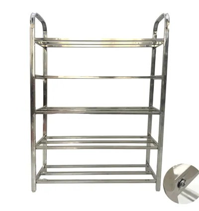 Stainless Steel Multilayer Folding Shoe Rack for Shoes , Books & Clothes With 12/ 20 Pair Capacity