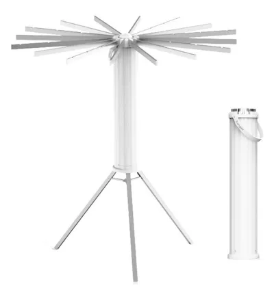 Elegant Retractable Octopus Tripod Wooden Top Clothes Hanging Rack