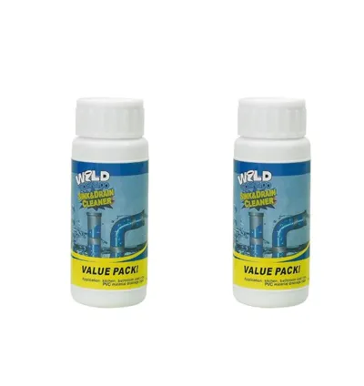 Drain Sink Blockage and Pipe Cleaning Solvent Powder 2 Pcs