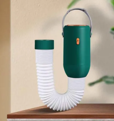 Portable Multi-Purpose Heating Dryer for Clothes & Shoes with Telescopic Hose - Green